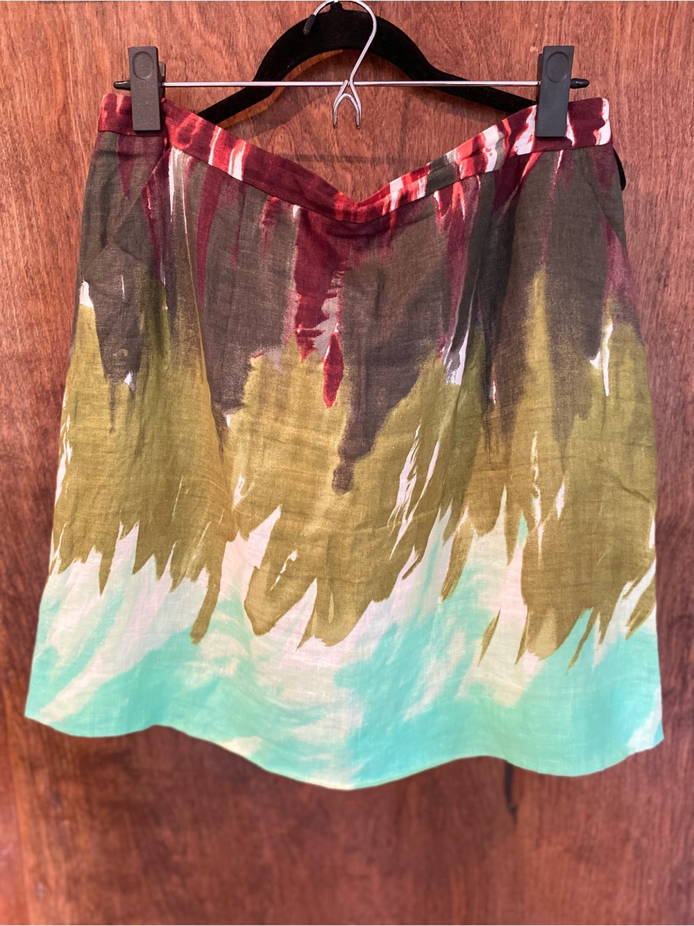 Vintage Milly New York Watercolor, Abstract Art Print A-Line Skirt